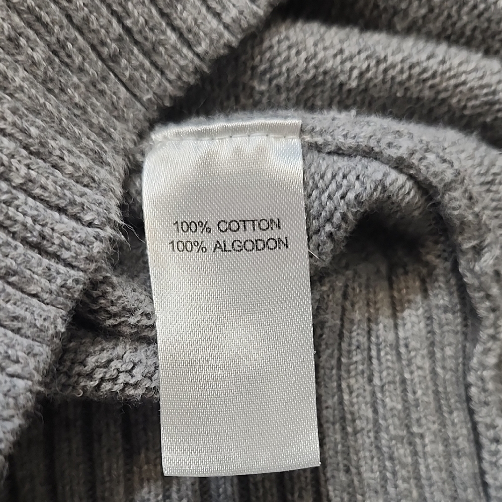 Weatherproof Gray Nordic Pattern Zip-Up Sweater - Picture 6 of 7